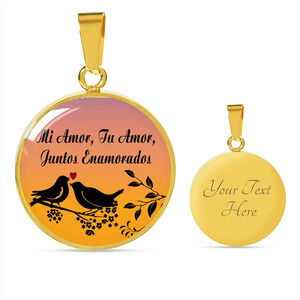 Spanish Love Necklace Mi Amor Tu Amor Juntos Enamorados Personalized Engraved G